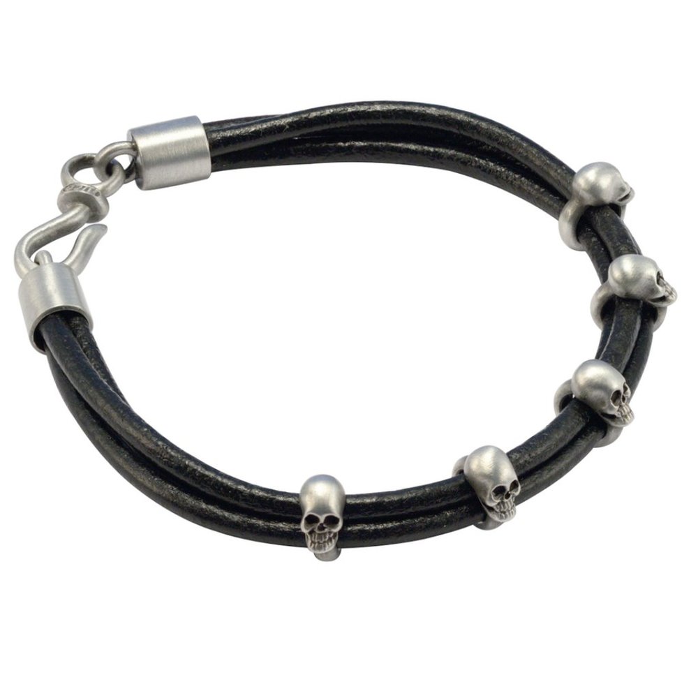 Leather Skull Bracelet